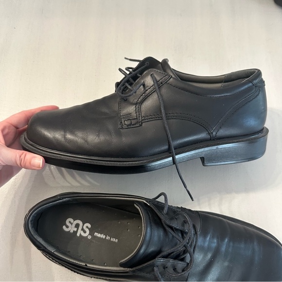 SAS Men’s Tripad Comfort Oxford Black Leather Lace Up Dress Shoes Sz 12 GUC